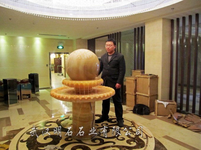 米黄玉风水球